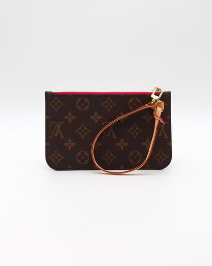 Louis Vuitton Monogram Neverfull Wristlet Pouch PM